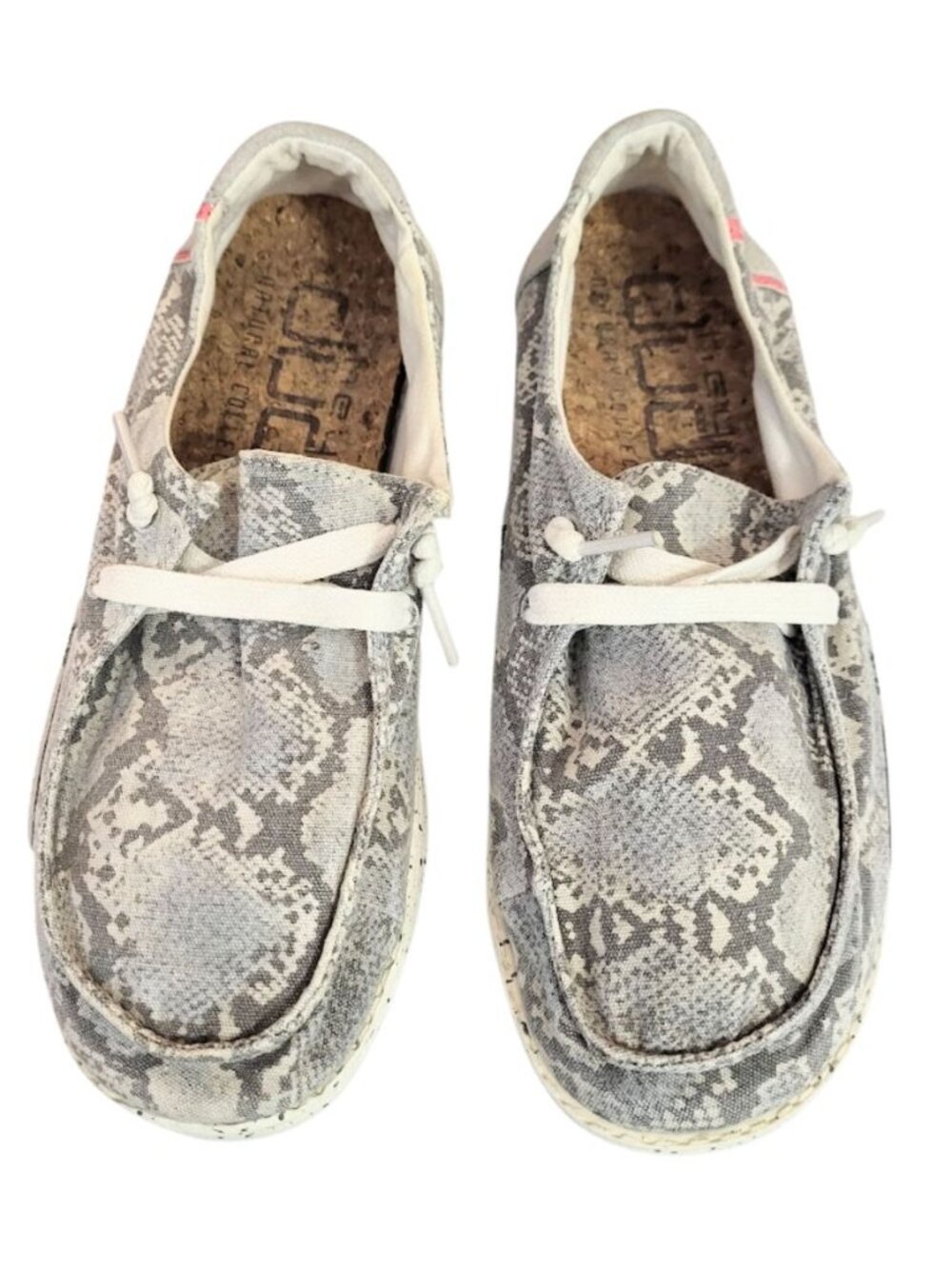 HEY DUDE Wendy Jungle Grey Washable Slip-On Shoes - Women's Size 6